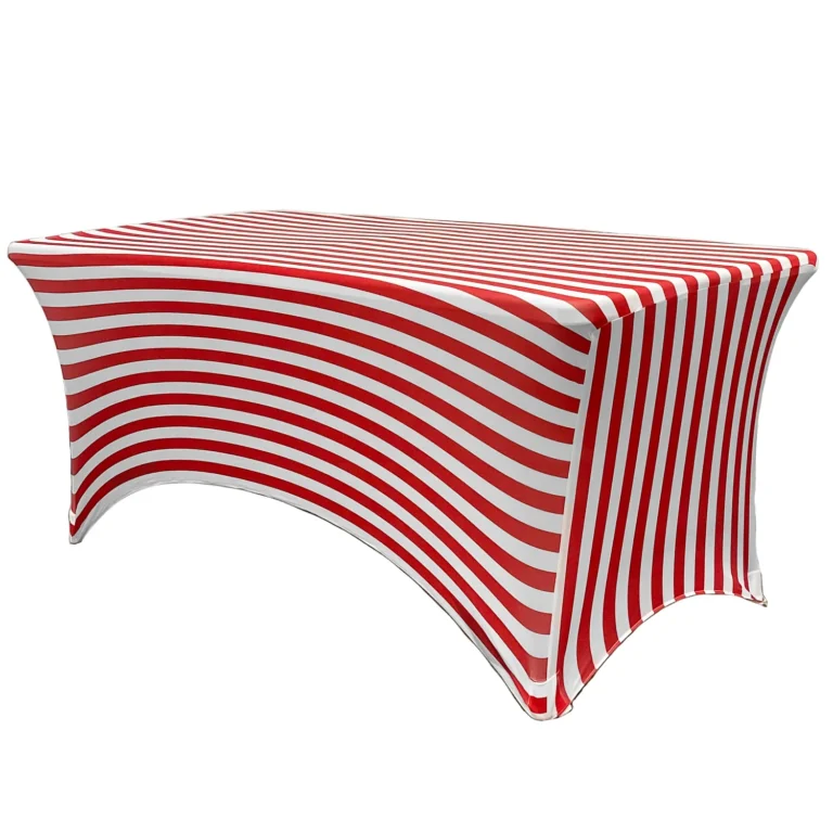 6' carnival striped table