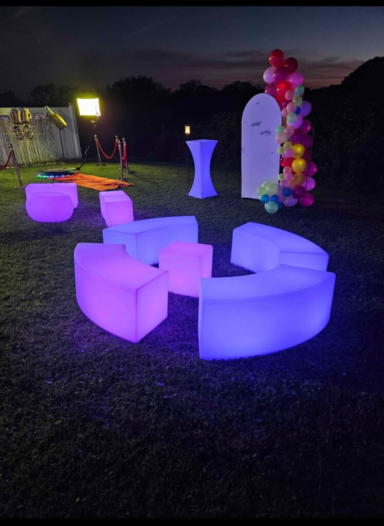 LED Lounge Furniture Rentals Nashville - It's Time 2 Bounce